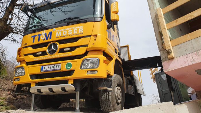 Transporttechnik Moser TTM - Ausgefahrener Fuß Transporttechnik Moser TTM - Ausgefahrener Fuß